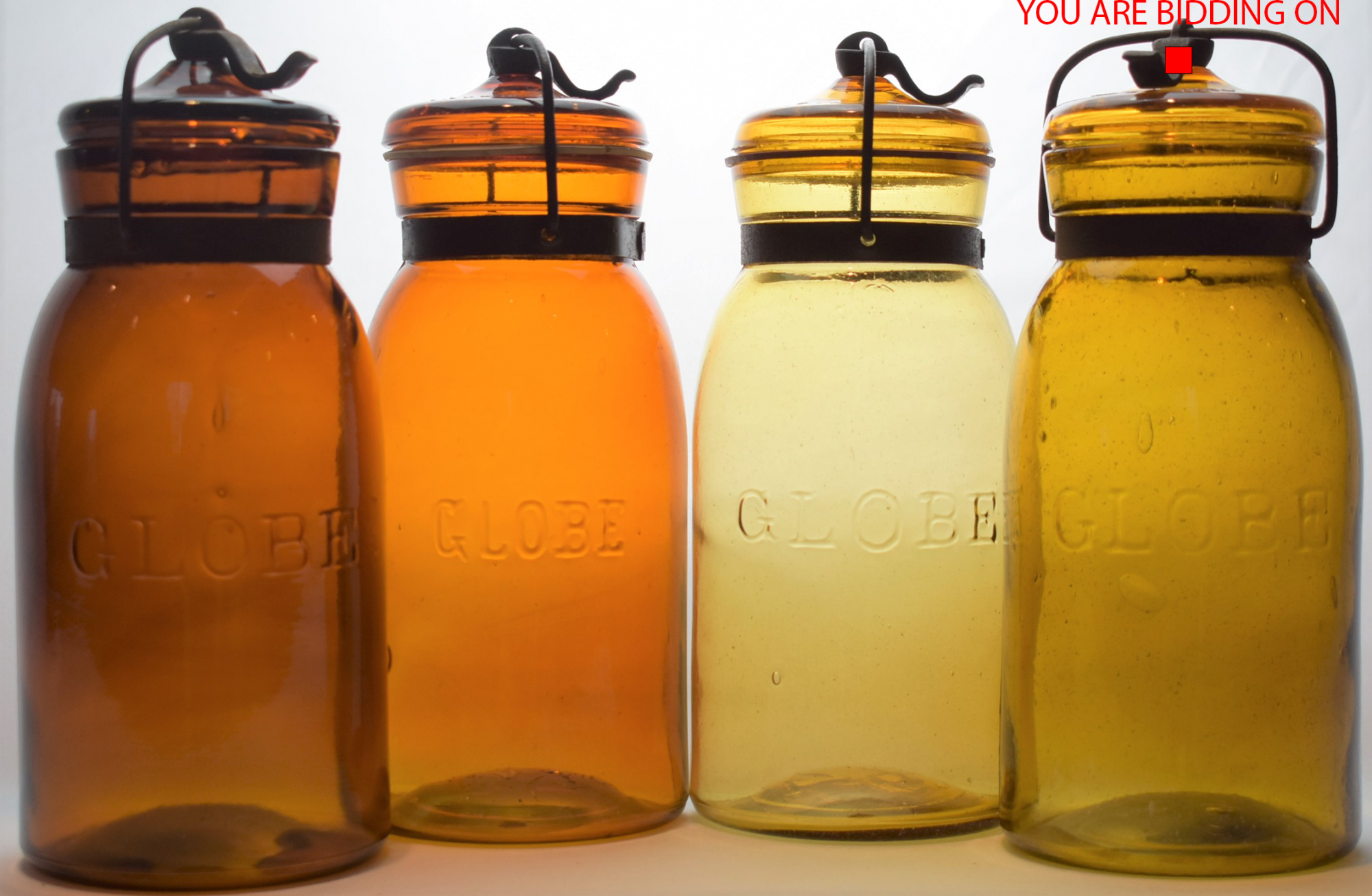 Lot 32- Globe - Quart - Olive Amber Yellow - Rare Color - Image 8