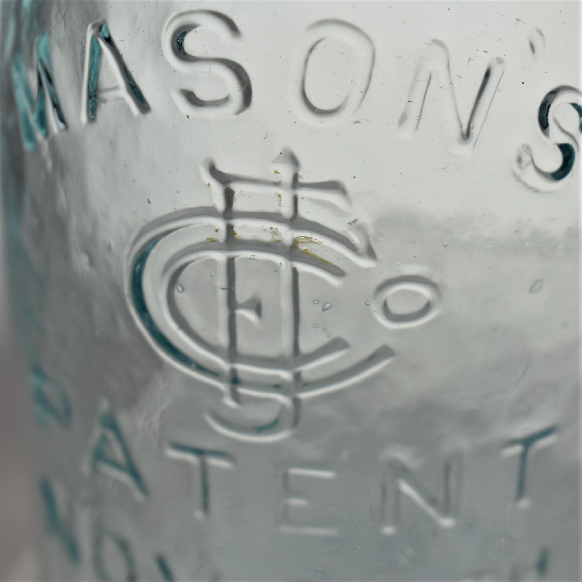 Lot 73- CFJ - Mason's Patent Nov 30th 1858 - Midget Pint - Aqua - Image 4